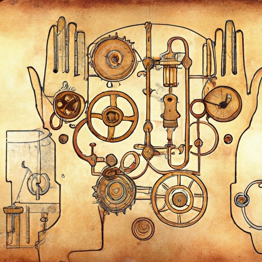 Illustration: three vignettes showing a restaurant menu, an elevator button, and shifting book pages